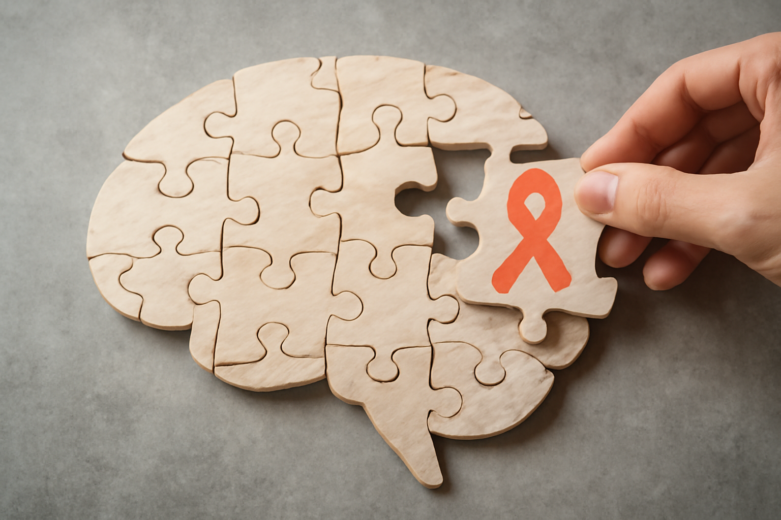 ADHD diagnosis: student at a desk with books and a brain diagram guiding education and life.