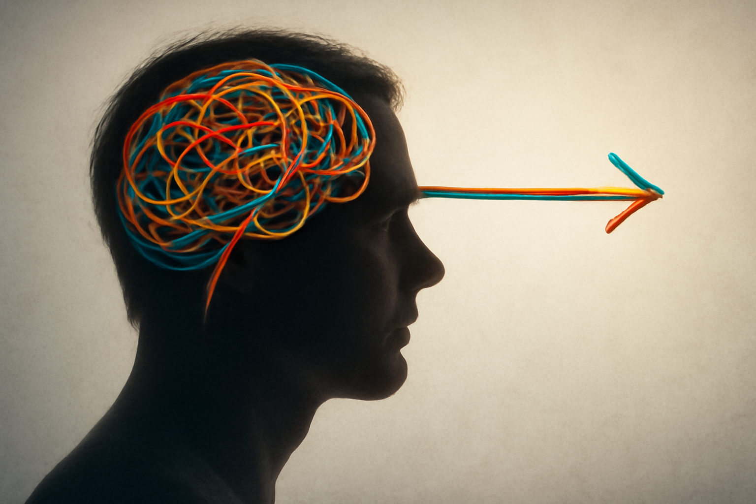 ADHD overview: brain with gears, diagnosis checklist, and icons for treatment and support.