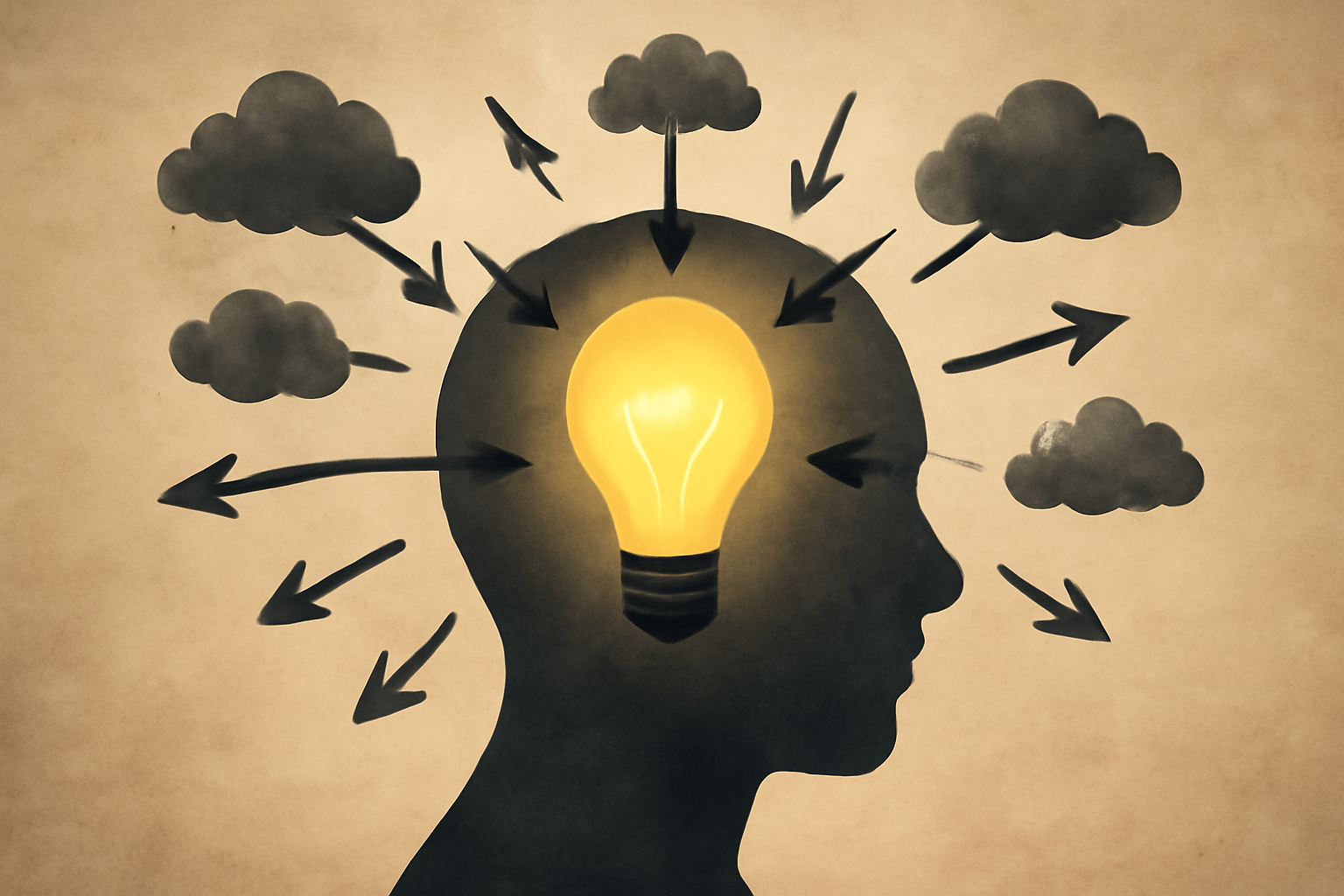 Person at a cluttered desk looking puzzled; ADHD symptoms explained and when to seek professional assessment.