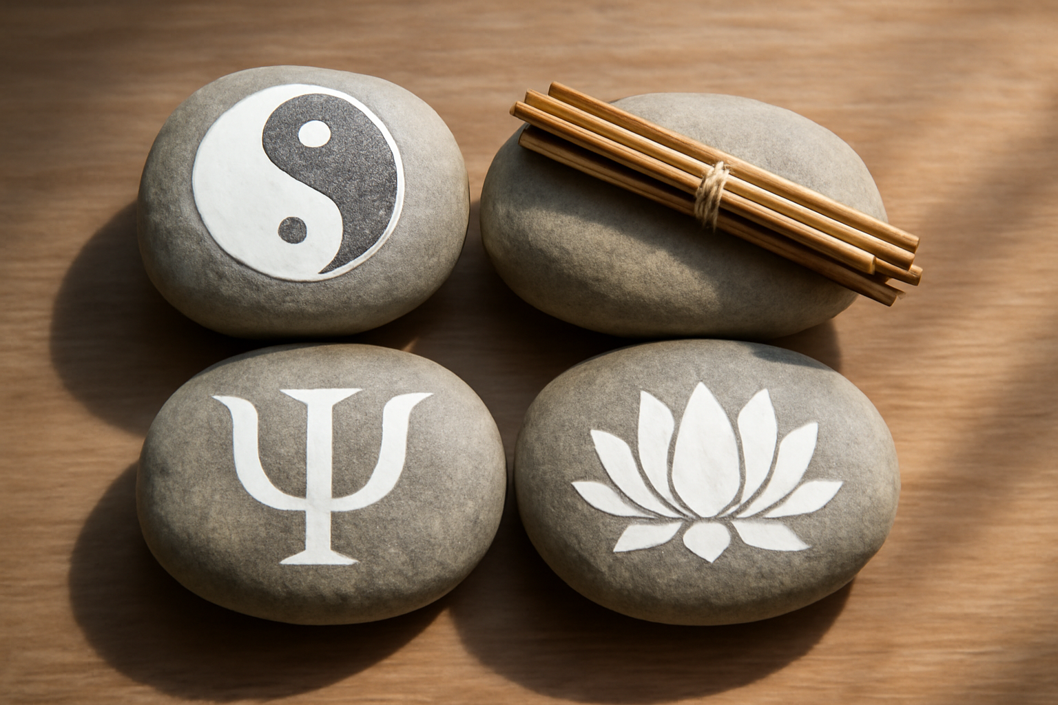 A person meditating near herbs beside a notebook labeled Alternative therapies complementing DBT for BPD.