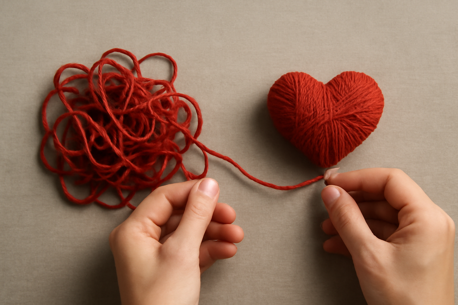 Couple apart with tangled thread; Untangling Love from Anxiety in Relationships: Practical Guide