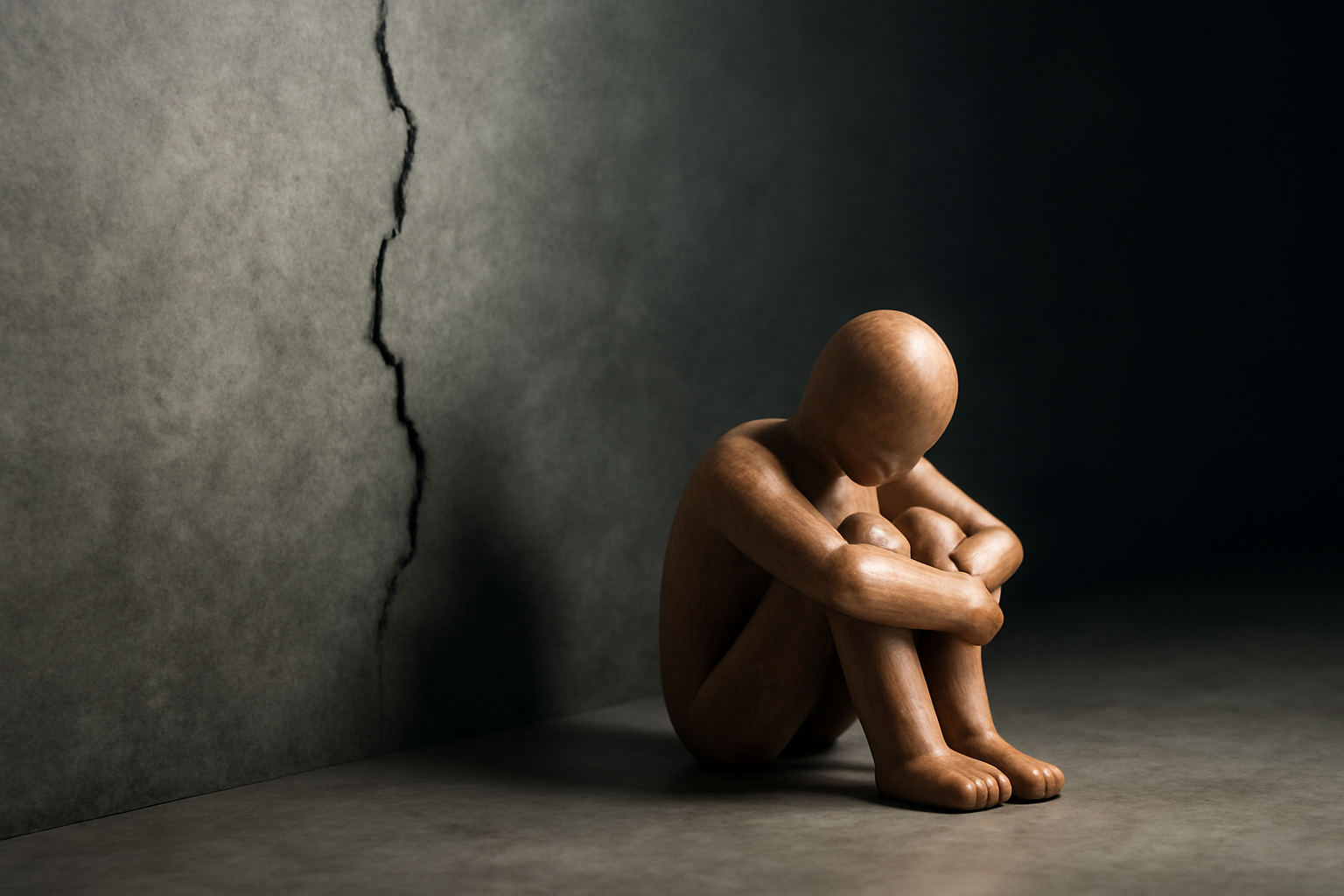 An anxious person sits apart in a social setting; AVPD symptoms and treatment blog post.