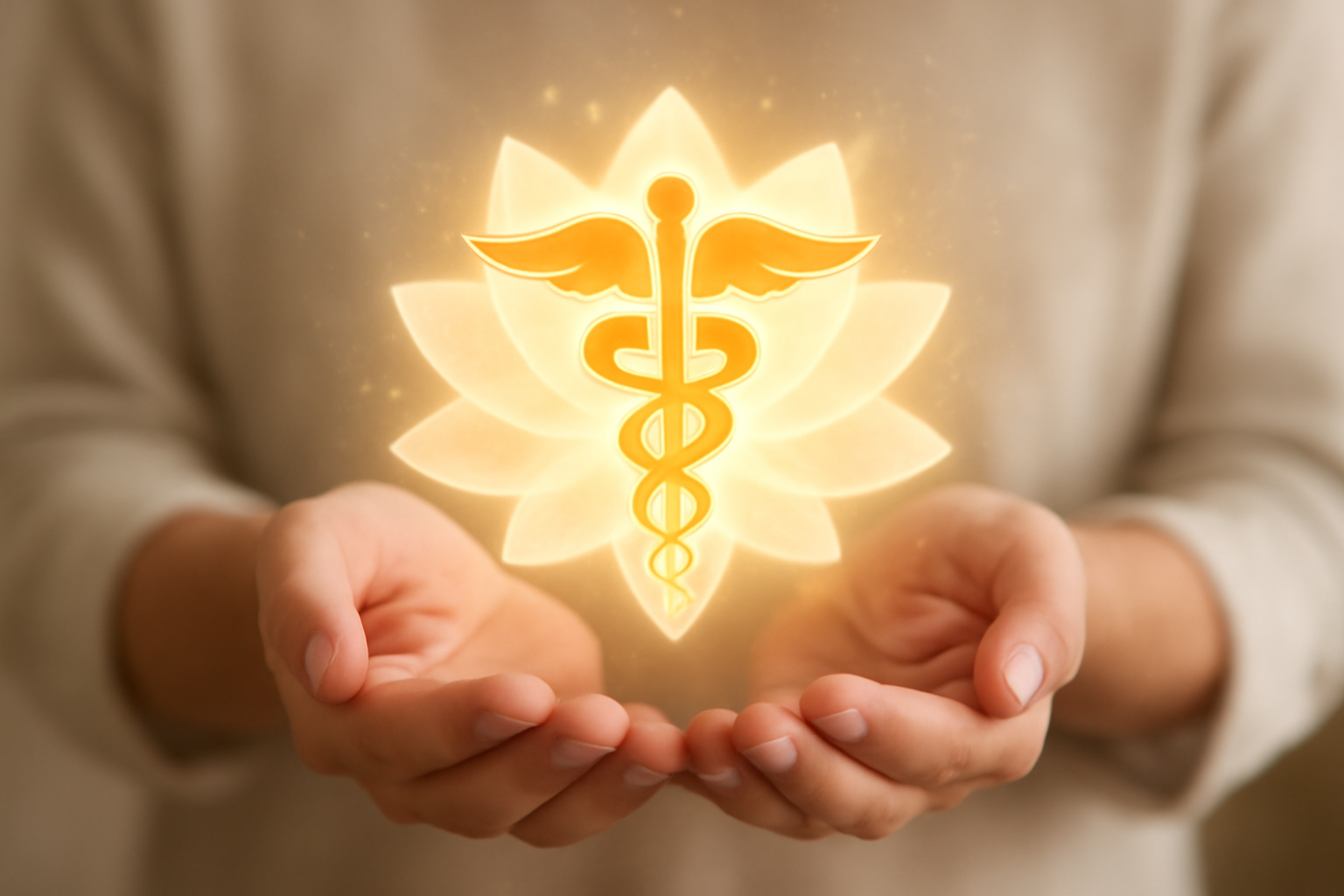 Practitioner with herbs and acupuncture guiding CAM Therapy Principles for Holistic Health.