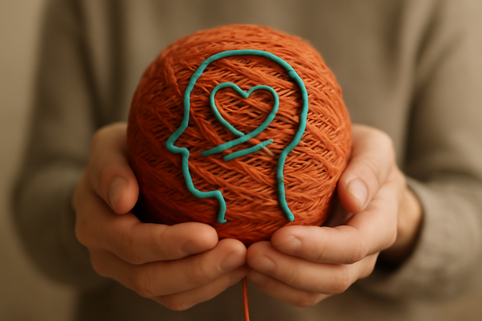 Person sits in light, hands on heart, reflecting compassion-focused therapy, shame untangles identity.