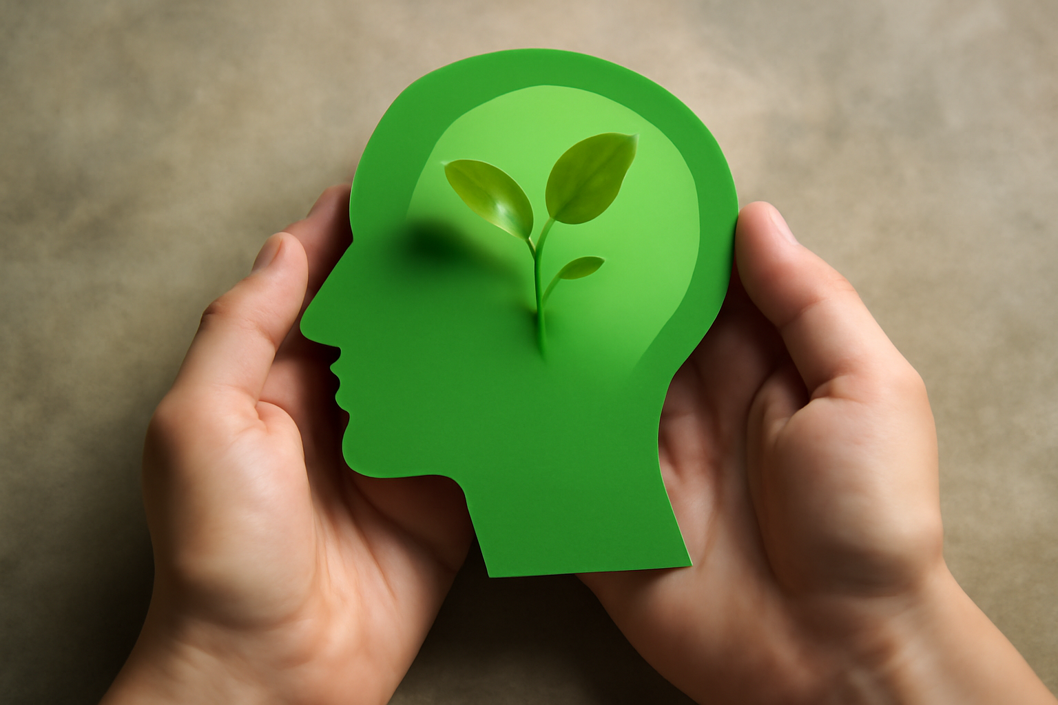 Person meditating in a sunny garden with herbs, illustrating calm for natural generalized anxiety treatments guide.