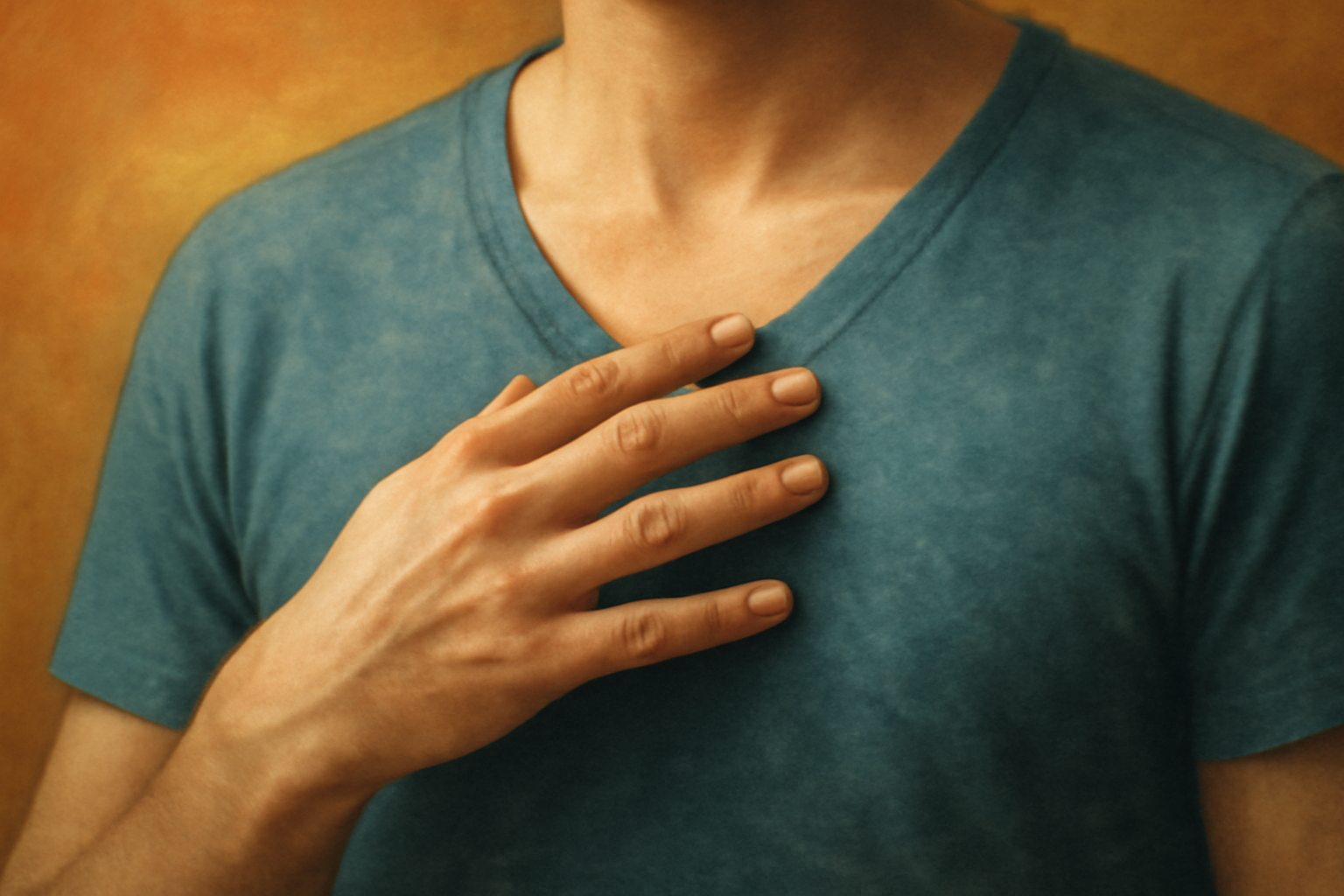 Person uses EFT tapping on face in calm home setting; blog post on stress & anxiety relief.