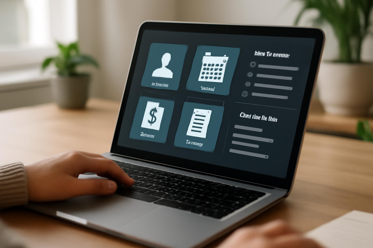 Therapist at desk with laptop and charts evaluating the right therapy practice management software.