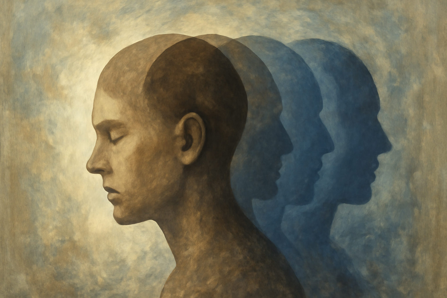 Illustration of dissociative disorders; overview of causes, types, and treatment in the blog post.