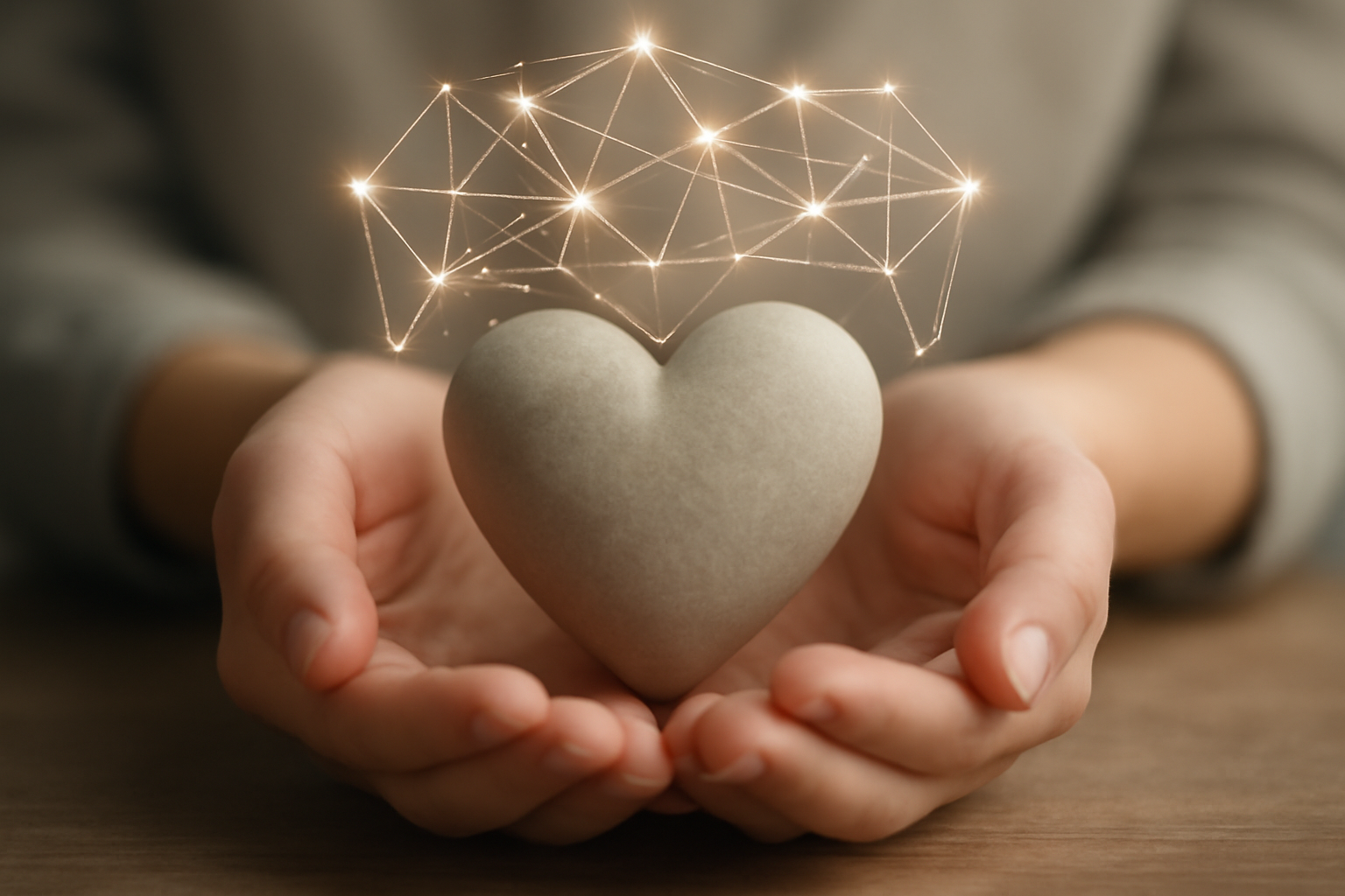 Calm person regulates emotions with breathing while talking to a partner, boosting relationships.