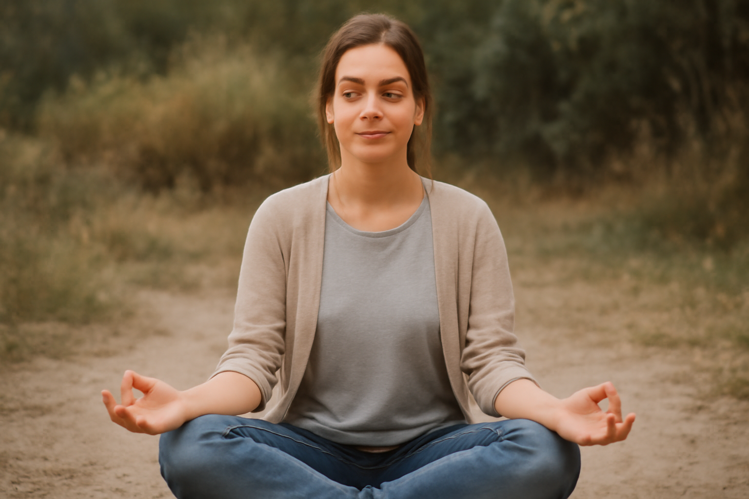 Calm person sits by a window, practicing breath and grounding techniques for overstimulated minds.