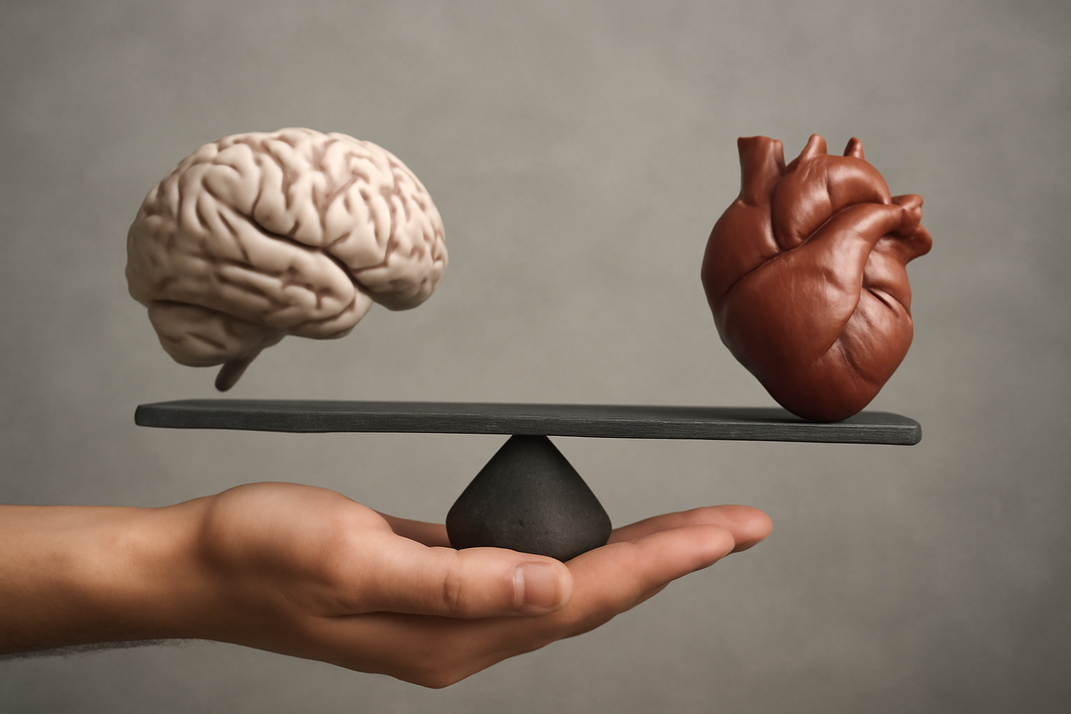 Person meditating beside brain; Learn to Feel Without Catastrophizing and Improve Emotional Regulation.