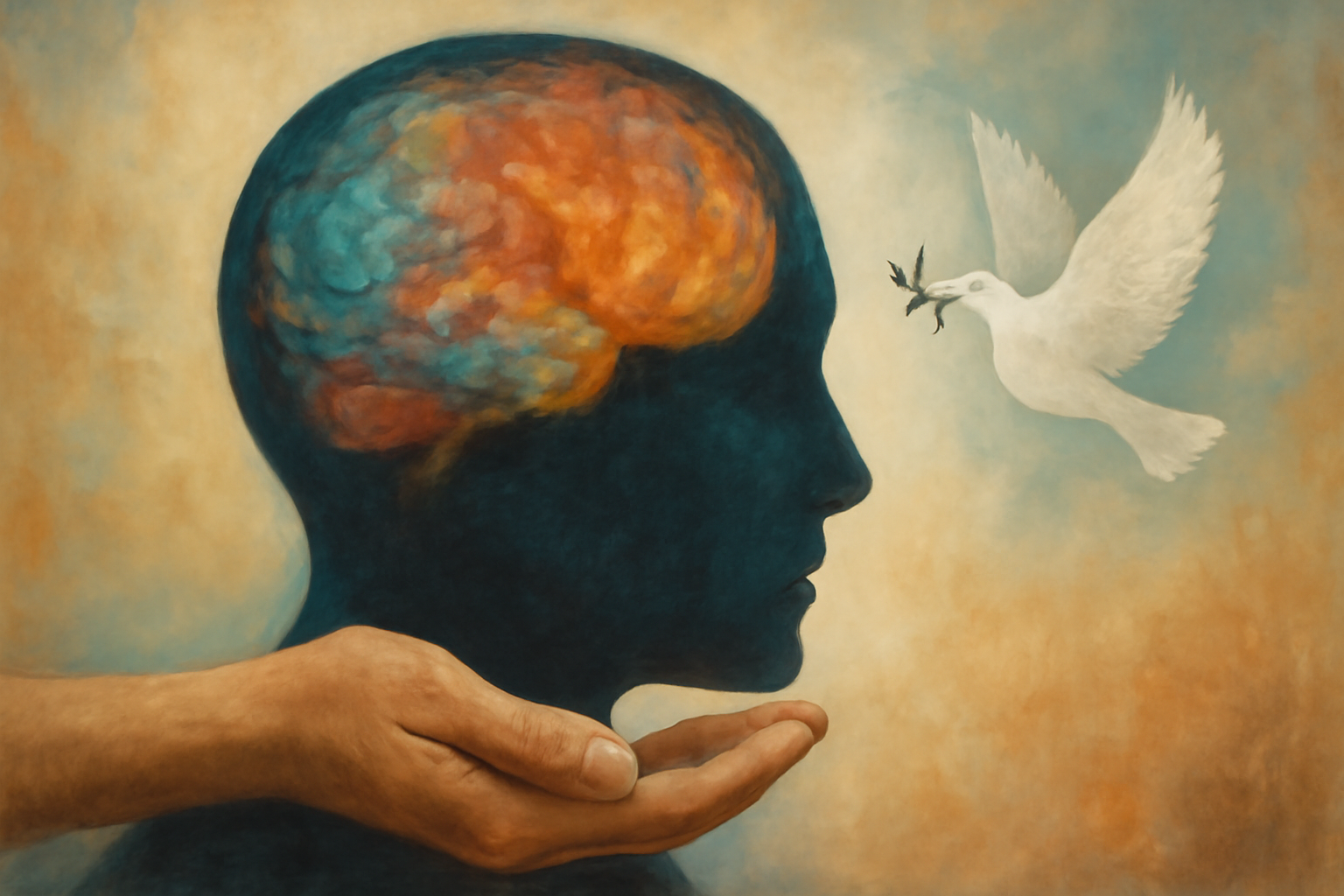 Therapist guides client in brainspotting; blog post on compassionate trauma processing.