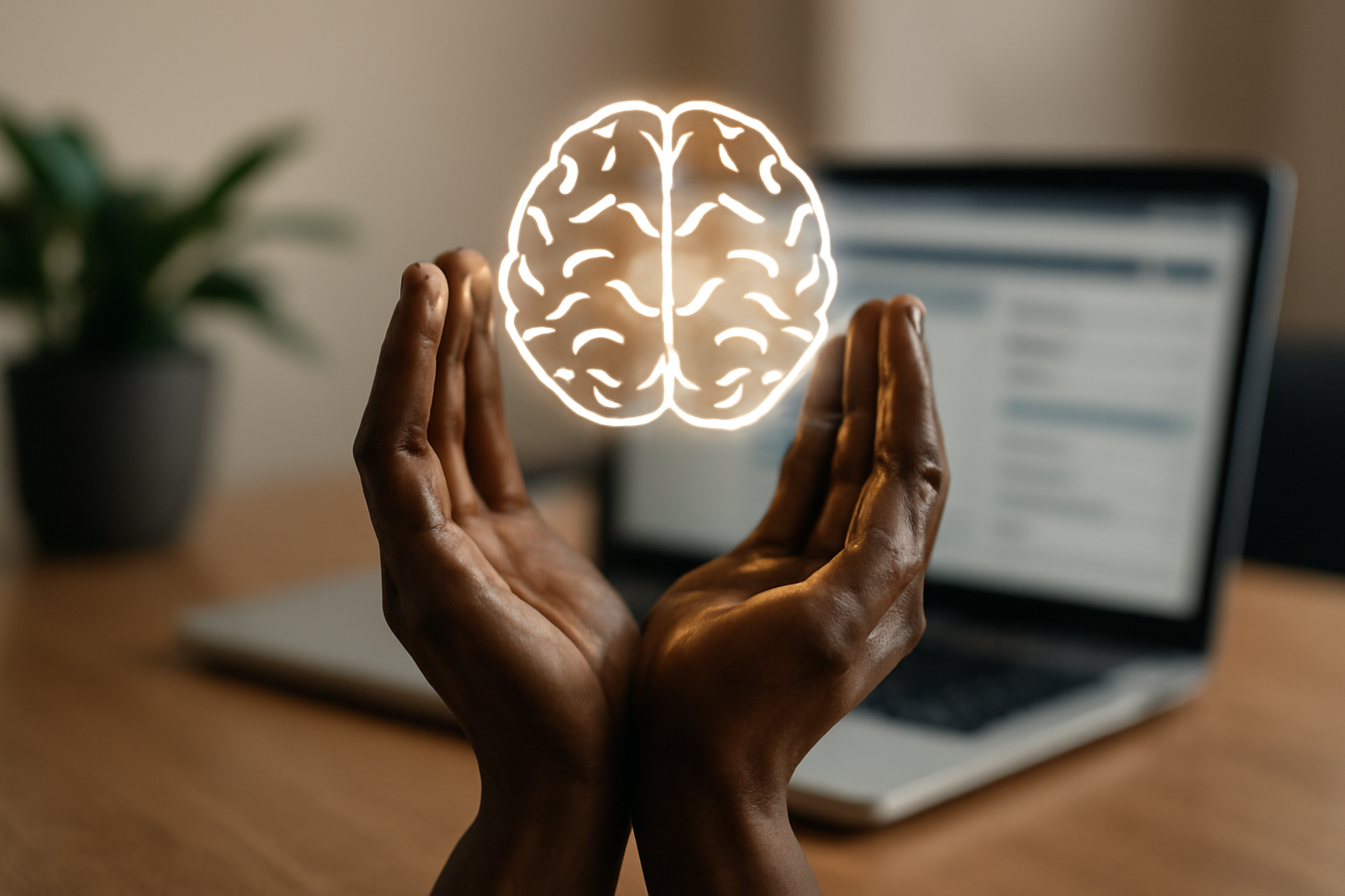 Therapist uses laptop with charts and notes on choosing psychotherapy practice management software