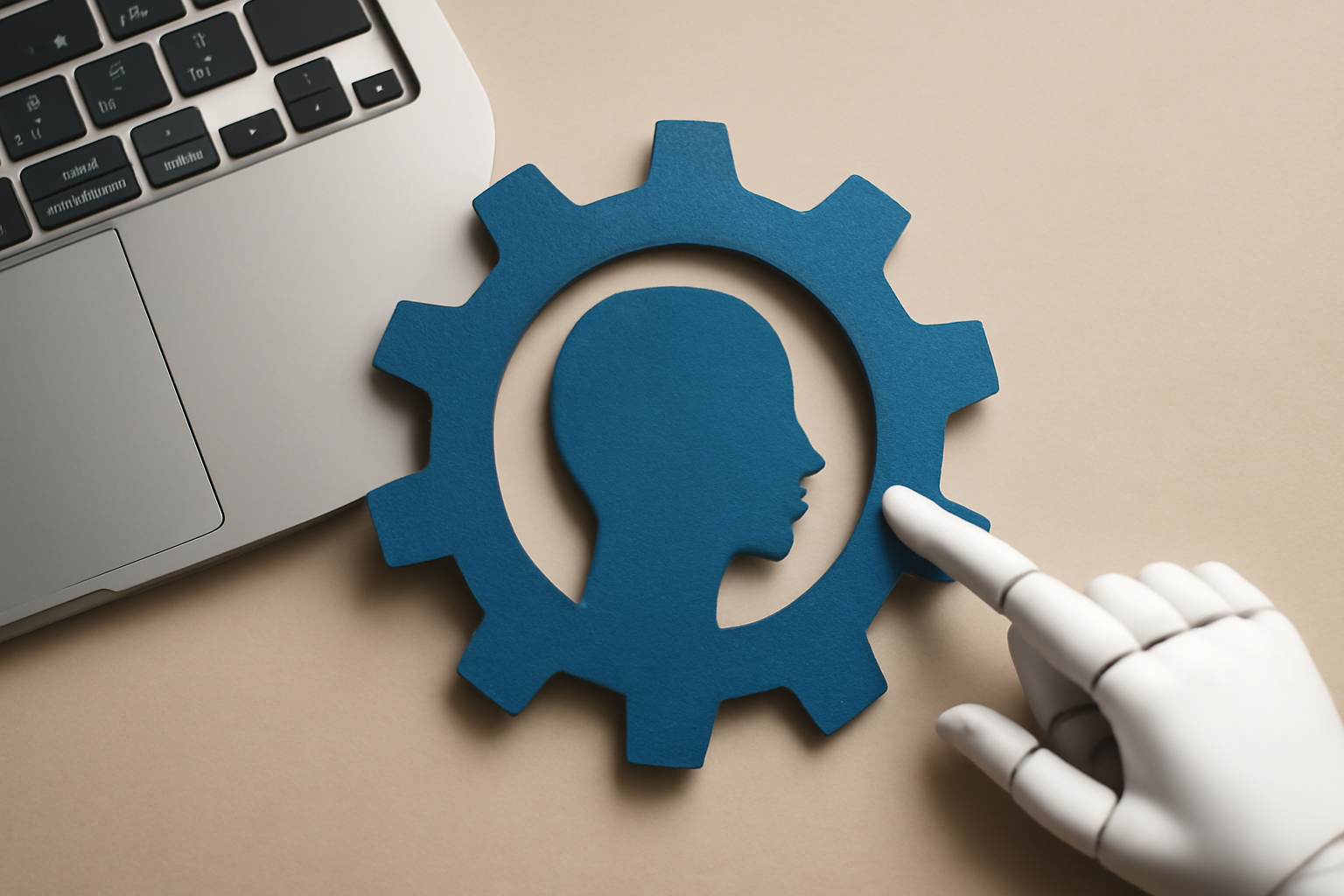 Ultimate Guide: mental health clinic staff with gears and flowcharts illustrate workflow automation