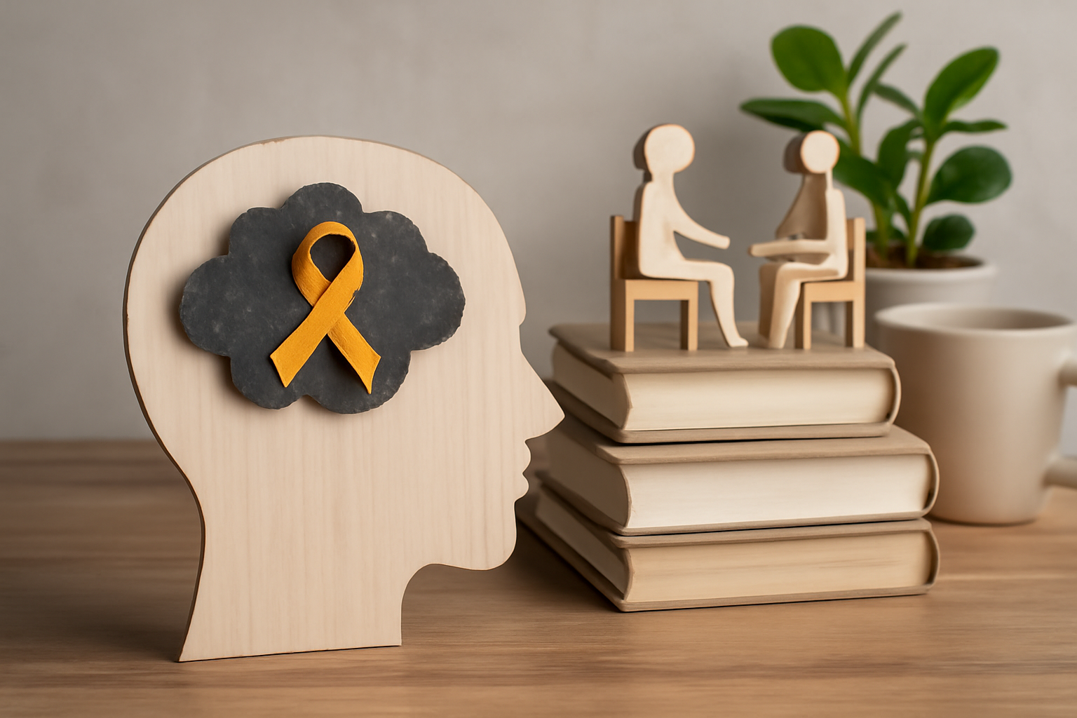 Person with clinician; blog covers depression treatment options, therapy, lifestyle, social support.