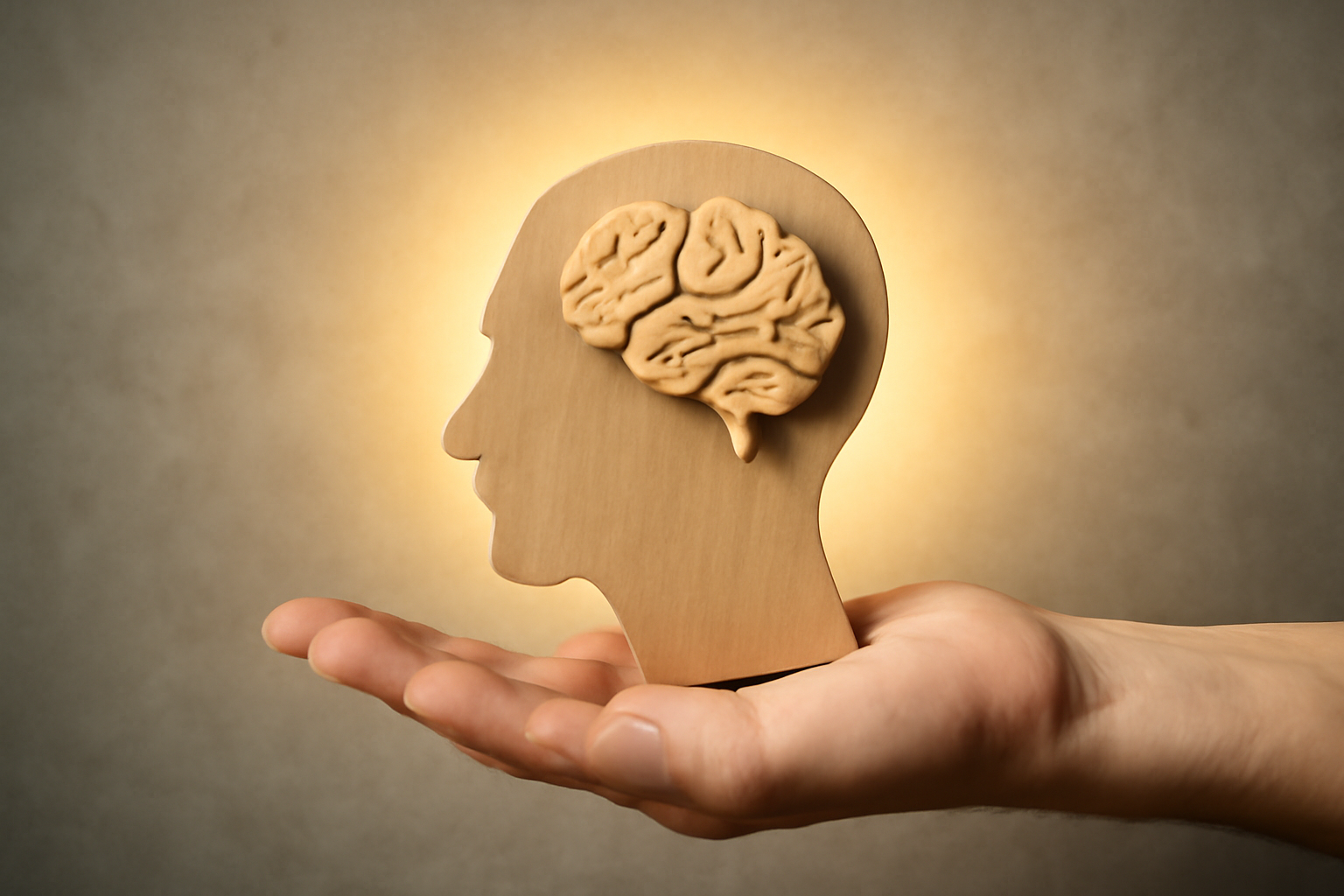 Person meditating outdoors with a calm landscape and icons for mindfulness, sleep, and exercise.