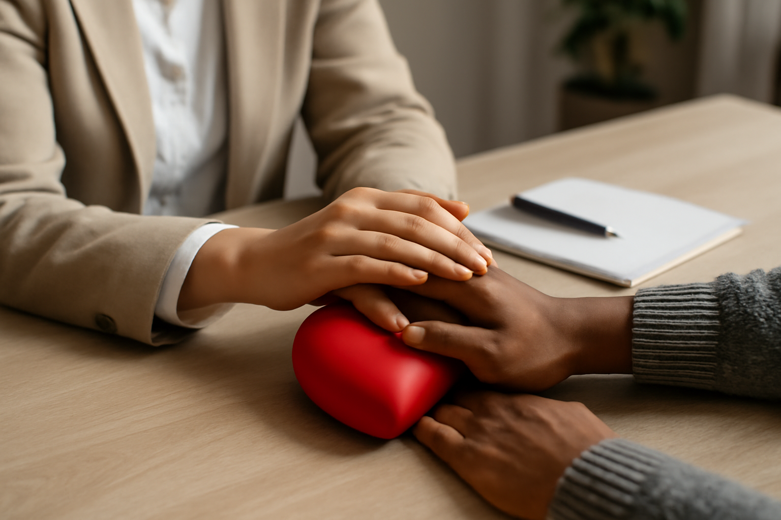 People in a therapy session learning evidence-based tools to heal relationship anxiety.