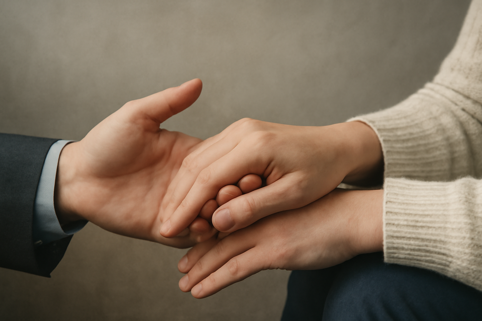 A person in a therapy session explores control issues and healthy boundaries.