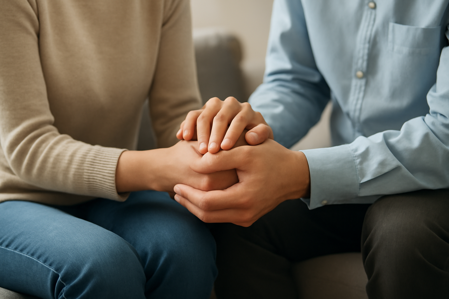 A therapist guides a client or couple in IPT for depression and relationship skills.