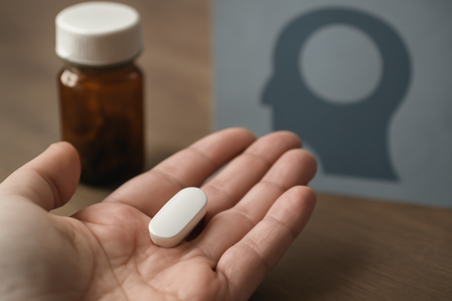 Pills beside a guide page on Invega Paliperidone: uses, side effects, dosing.