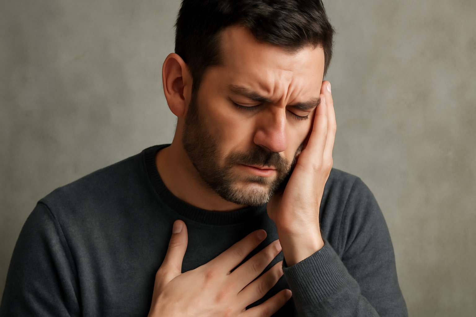 Person sits calmly, breathing as they practice inward anger management with compassion and regulation.