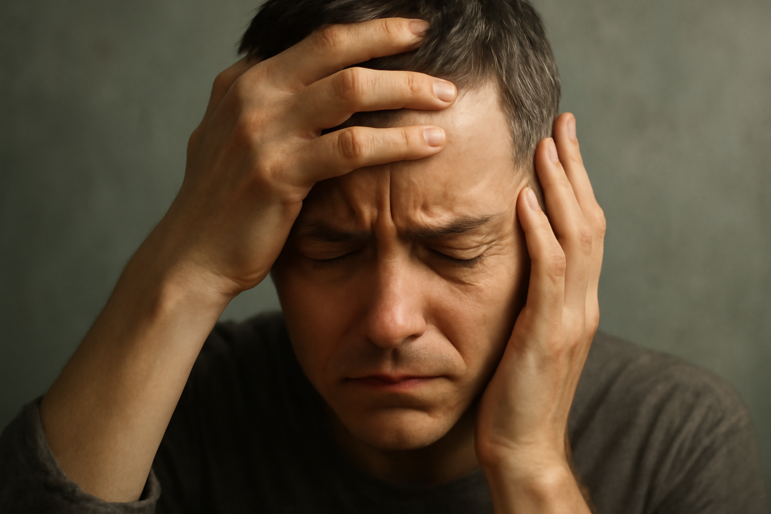 Person clutching head in distress; Understanding Severe Anxiety Signs and Coping Strategies