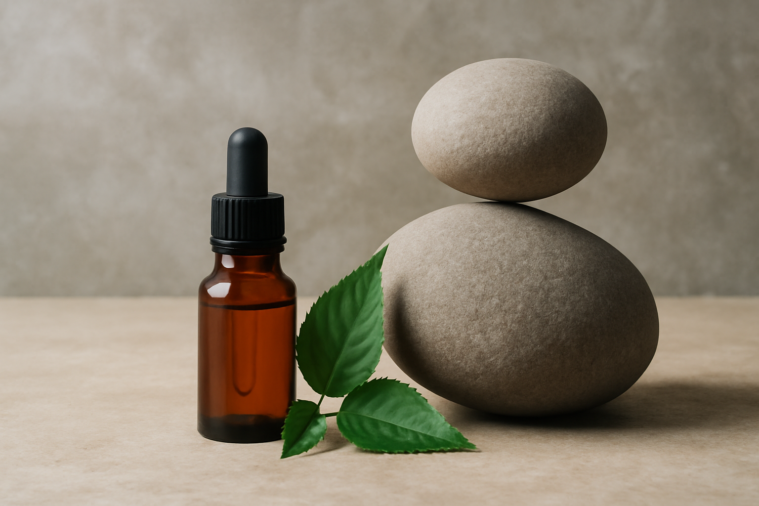 Person meditating among herbs with a mood chart; post on natural bipolar treatments and stability.