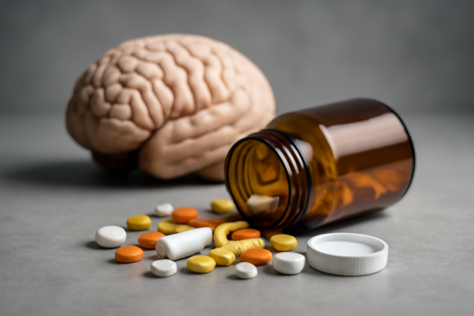 Vitamin Therapy for Mental Health: A Practical Guide with vitamin bottles and a brain outline.