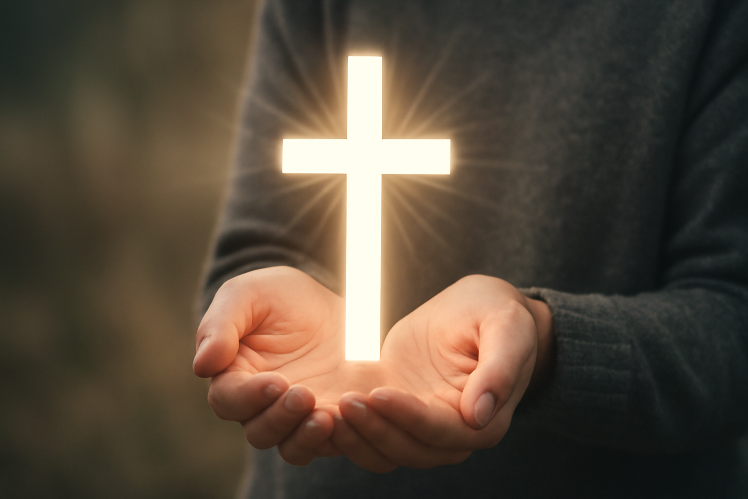 Figure meditating near a glowing book titled Spiritual Healing for Mental Health: A Practical Guide.