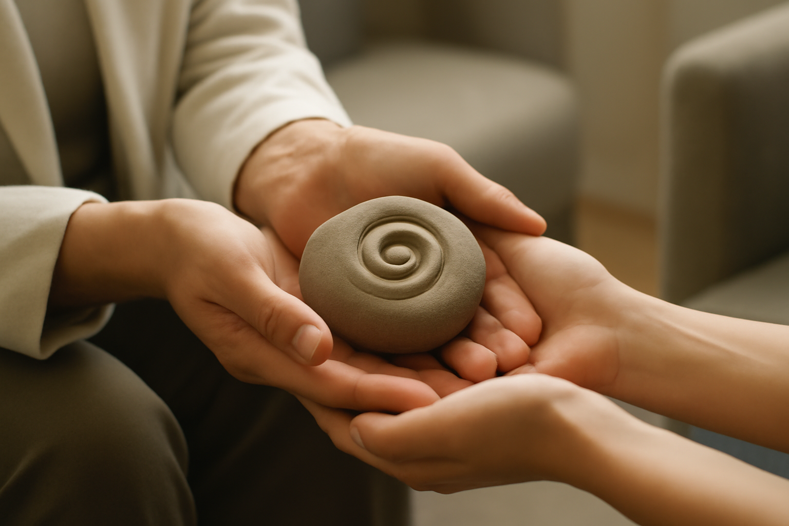 Person in a quiet room reflects on therapy to overcome internalized performance pressure and perfectionism.