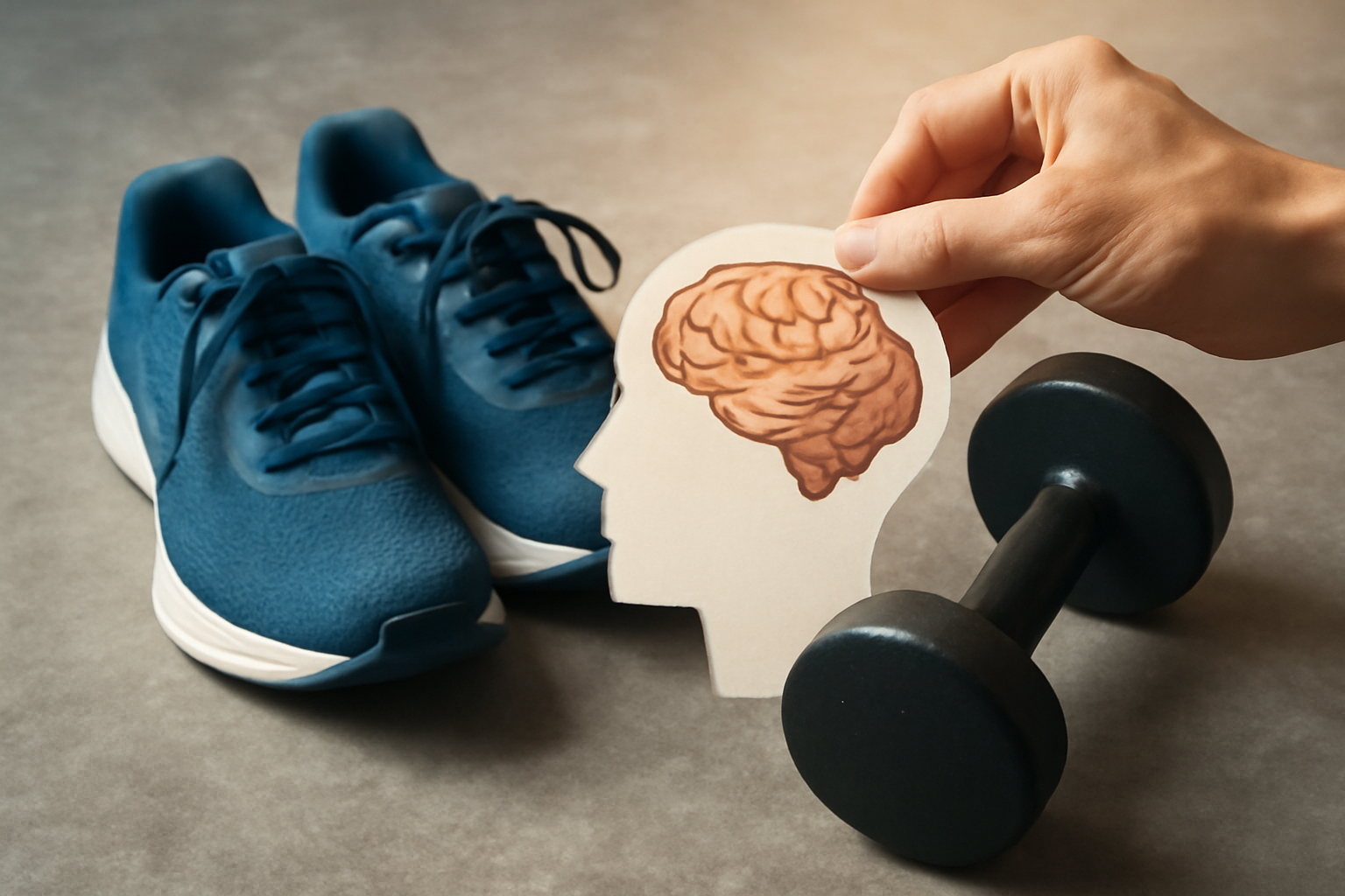 Person jogging in a sunny park beside Exercise and Mental Health A Practical Guide for Better Mood.
