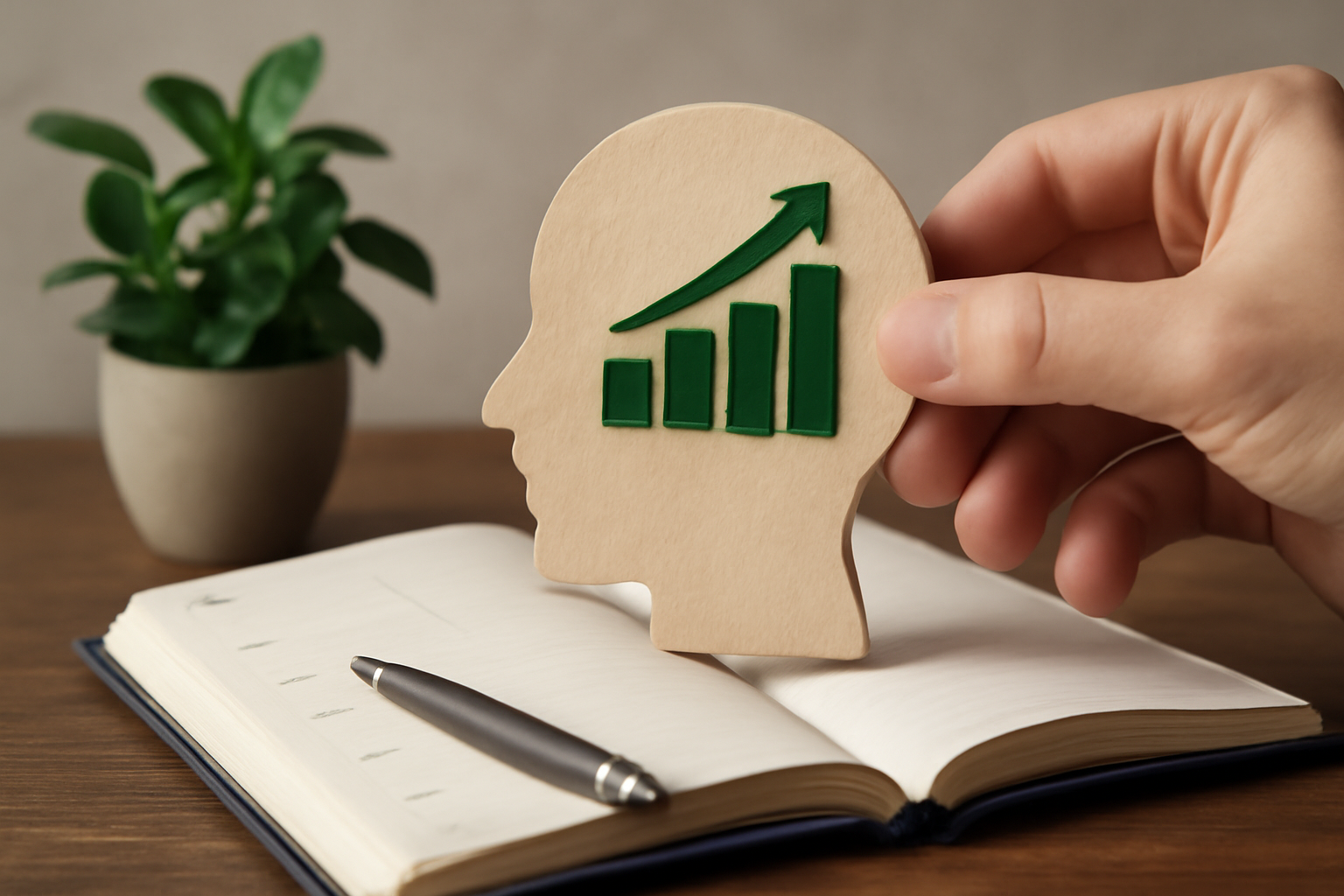 Desk setup with planner, laptop, and charts for Grow Your Counseling Practice with Planning and Systems.