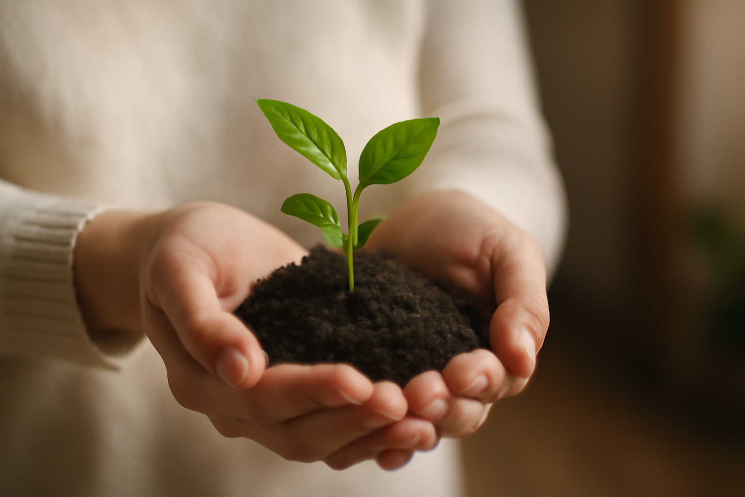 Therapist desk with laptop, notebook, plant; growth chart signifying ethical therapy marketing