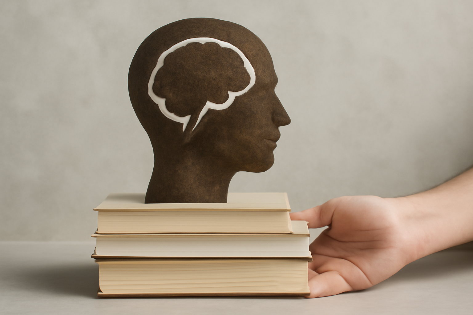 Therapist's desk with laptop, notebook, calendar, and charts about solo and group practice management.