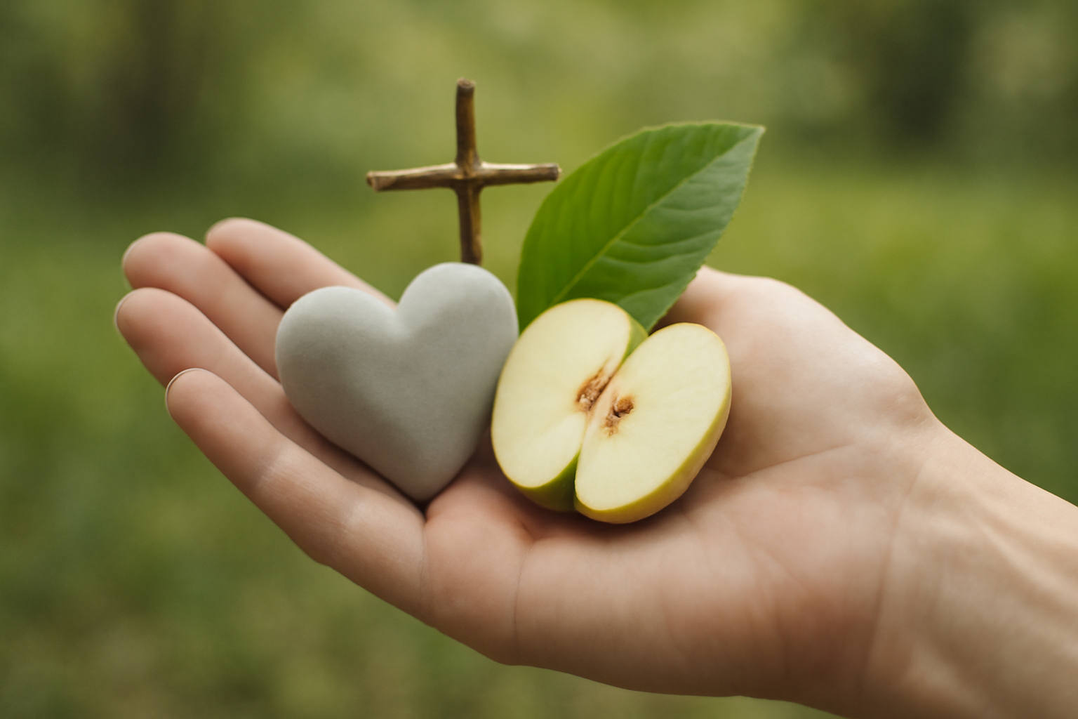 Person meditating beside a colorful balanced plate in a serene setting, promoting holistic recovery.