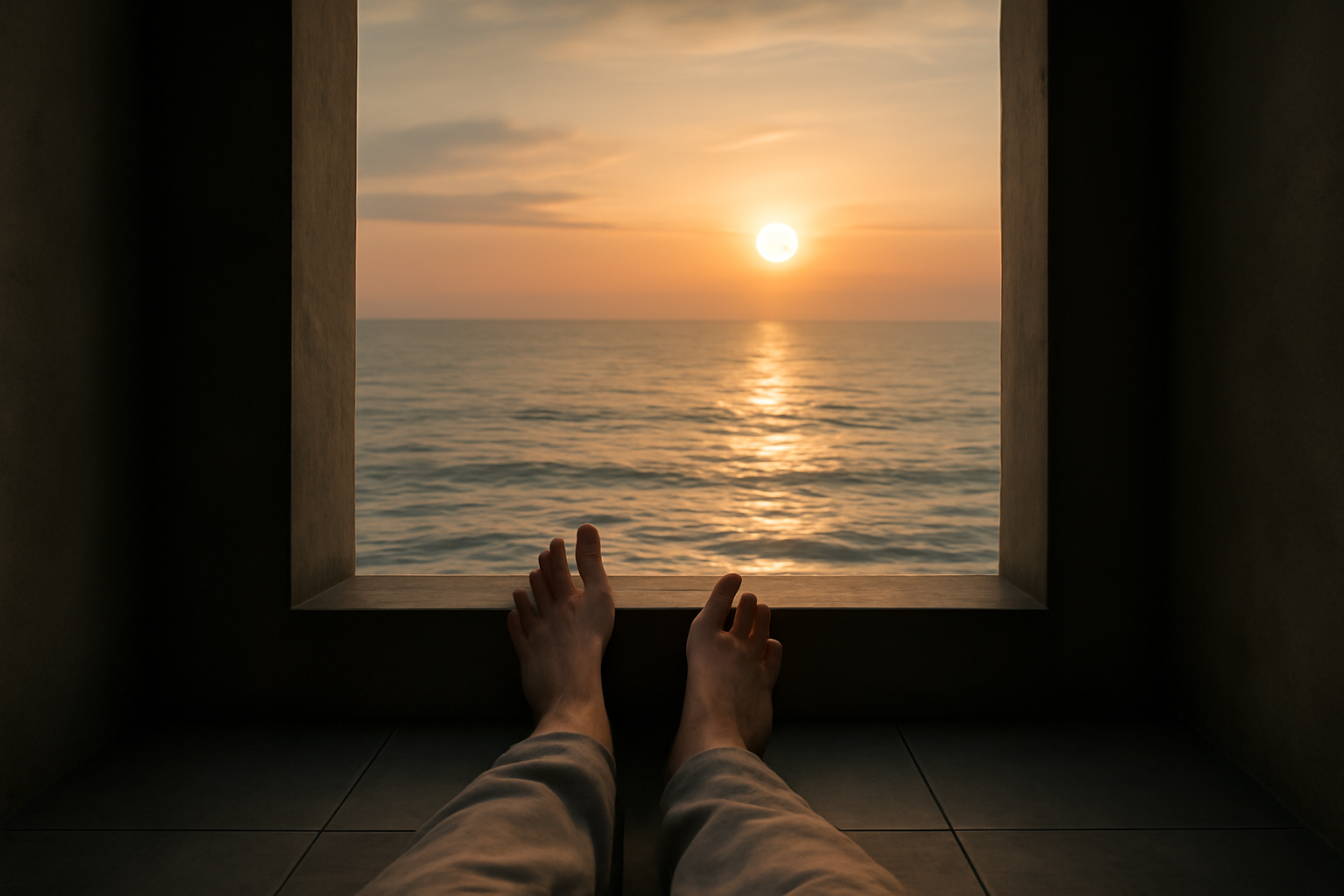 Person meditating in a calm room; Gestalt Therapy Here and Now for self-awareness and growth.