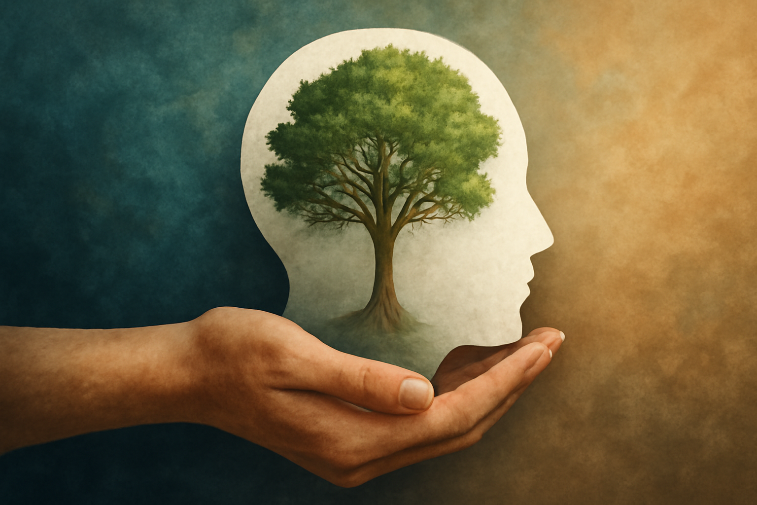 Clinicians and a patient in a calm clinic discuss integrative behavioral health and mind-body care.