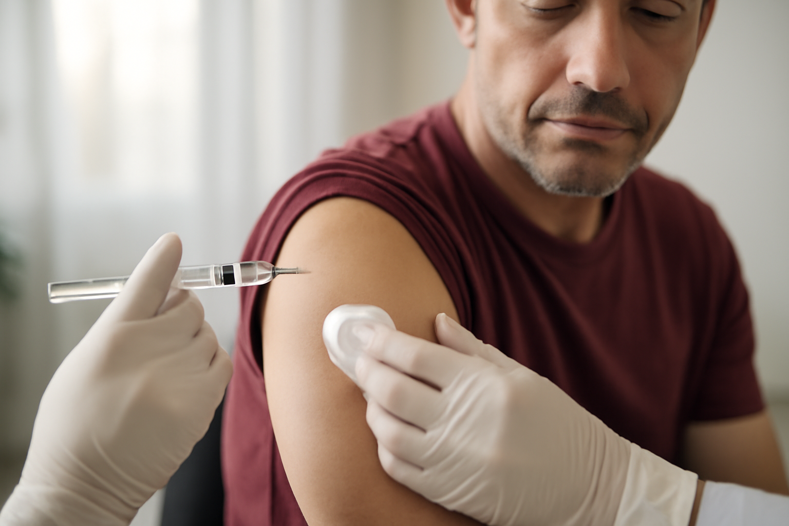 Vial and syringe labeled Paliperidone Palmitate Long-Acting Injectable for Schizophrenia Maintenance.