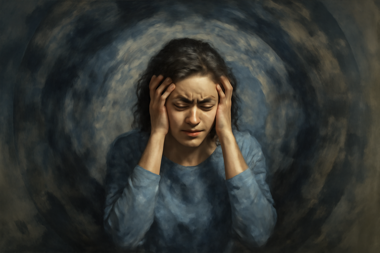 Anxious figure illustration; blog post: Panic Attacks—Symptoms, Triggers, and Effective Treatments.