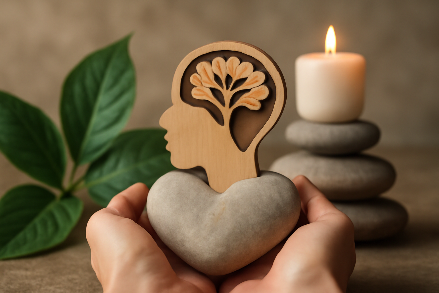 Calm clinic scene: clinician listens to a patient, highlighting Holistic Psychiatry—patient-centered multimodal care.