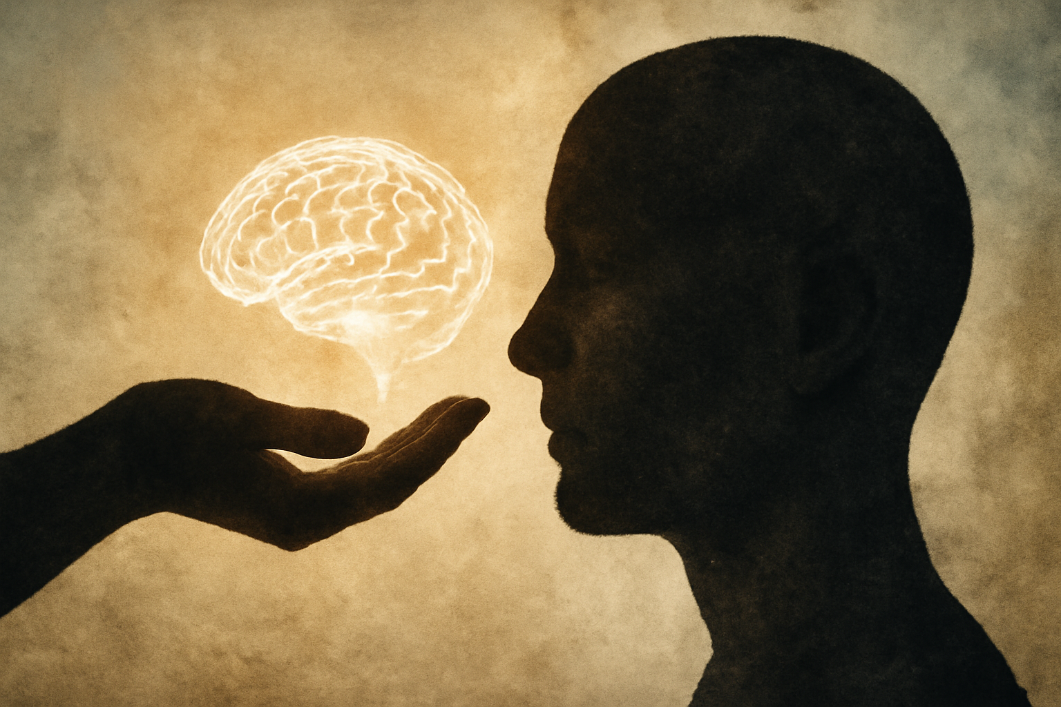 Person reads a book titled A Clear Guide to Psychosis and Schizophrenia Treatments beside a brain image.