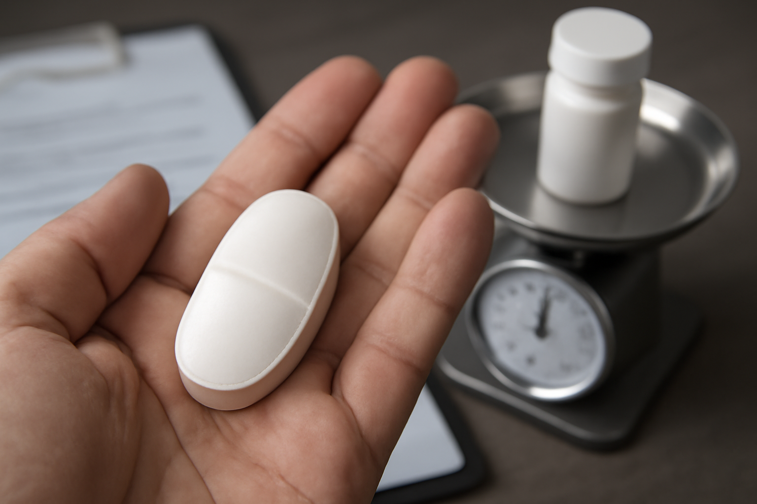 Quetiapine pill bottle beside a dosing chart and safety icons for mental health side effects