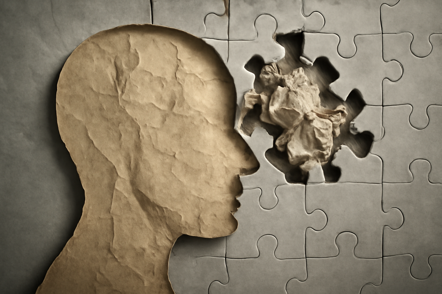 A doctor explains schizophrenia diagnosis and treatment to a patient beside a brain diagram.