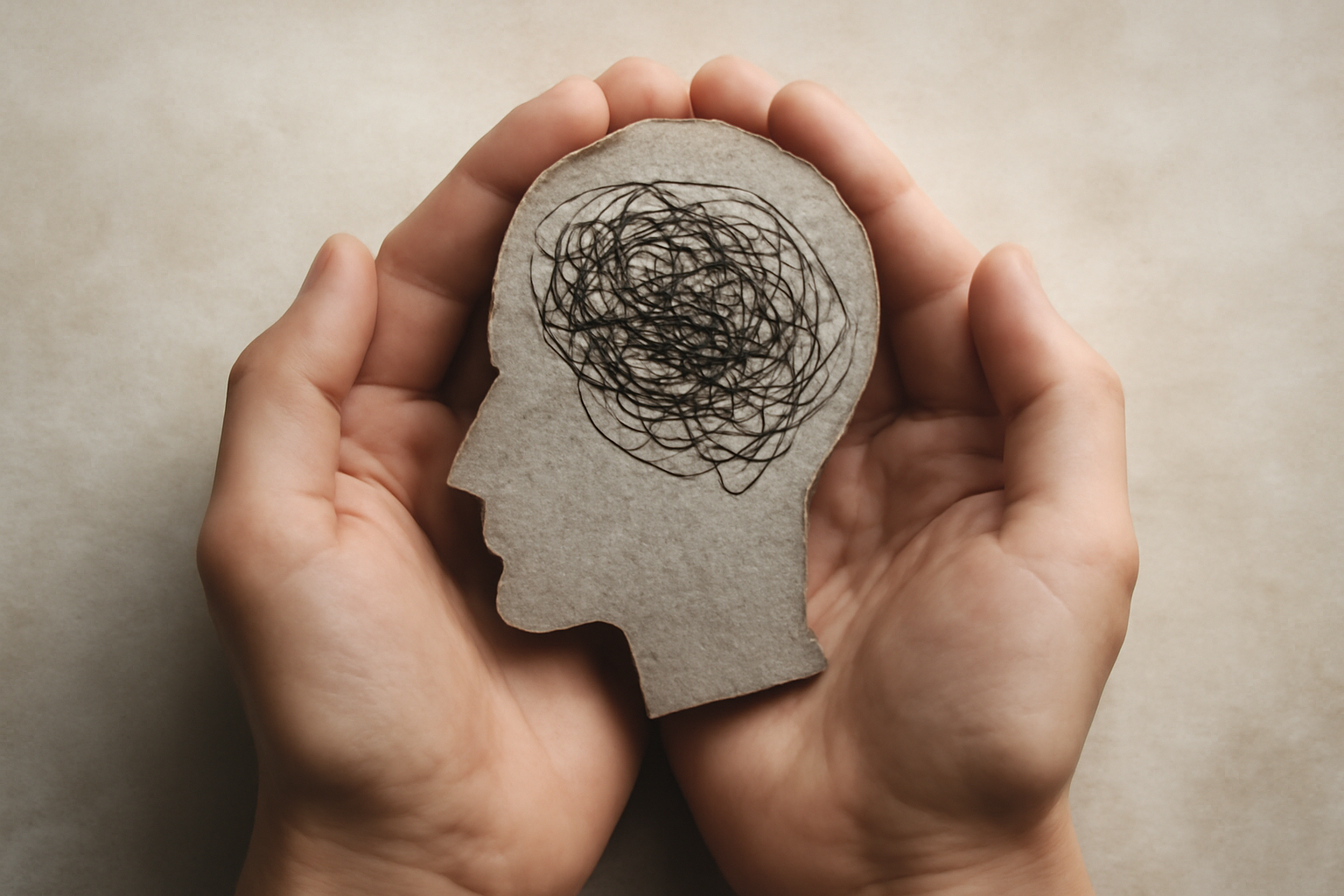 Person clenches hands, anxious look; Understanding Severe Anxiety Signs and Coping Strategies.