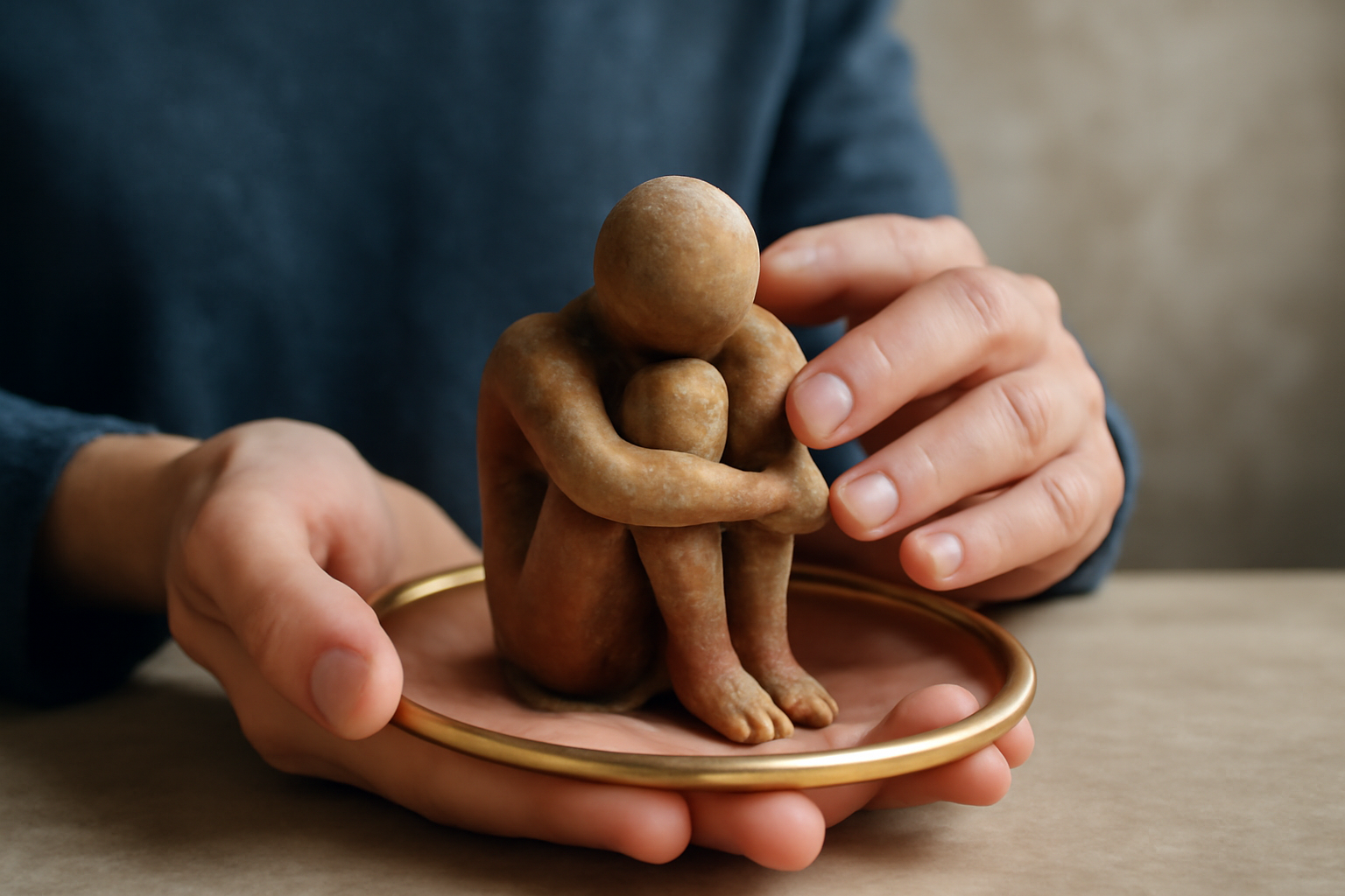 Person meditating in sunlit room, illustrating somatic therapy for unprocessed stress and body symptoms.