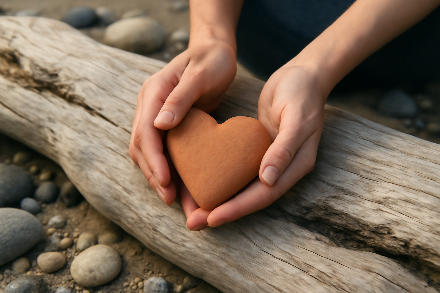 Person sits in a calm room, practicing grounding and breathing to regain safety after trauma.