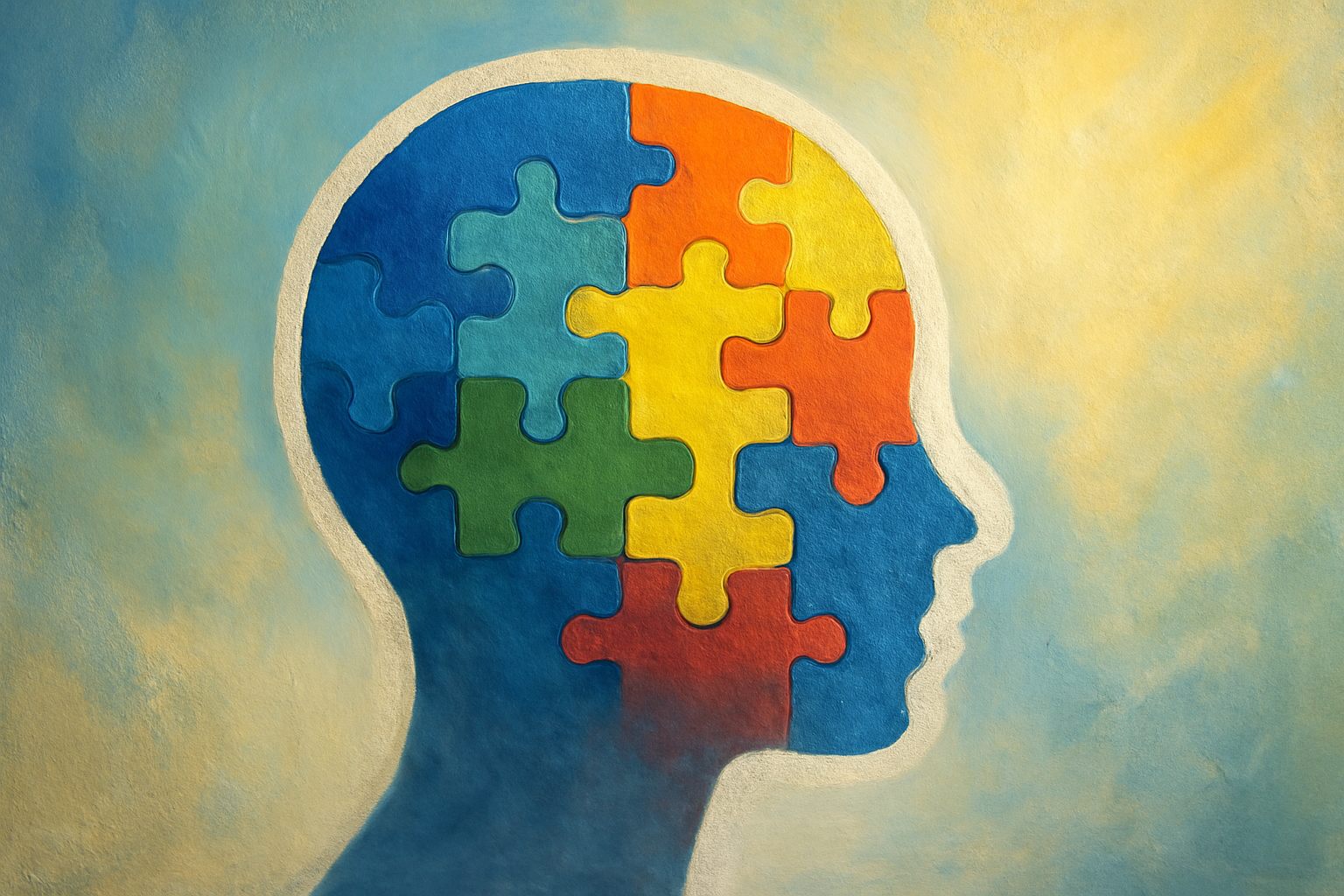 Adult discussing practical autism guidance with supportive materials in a calm setting.