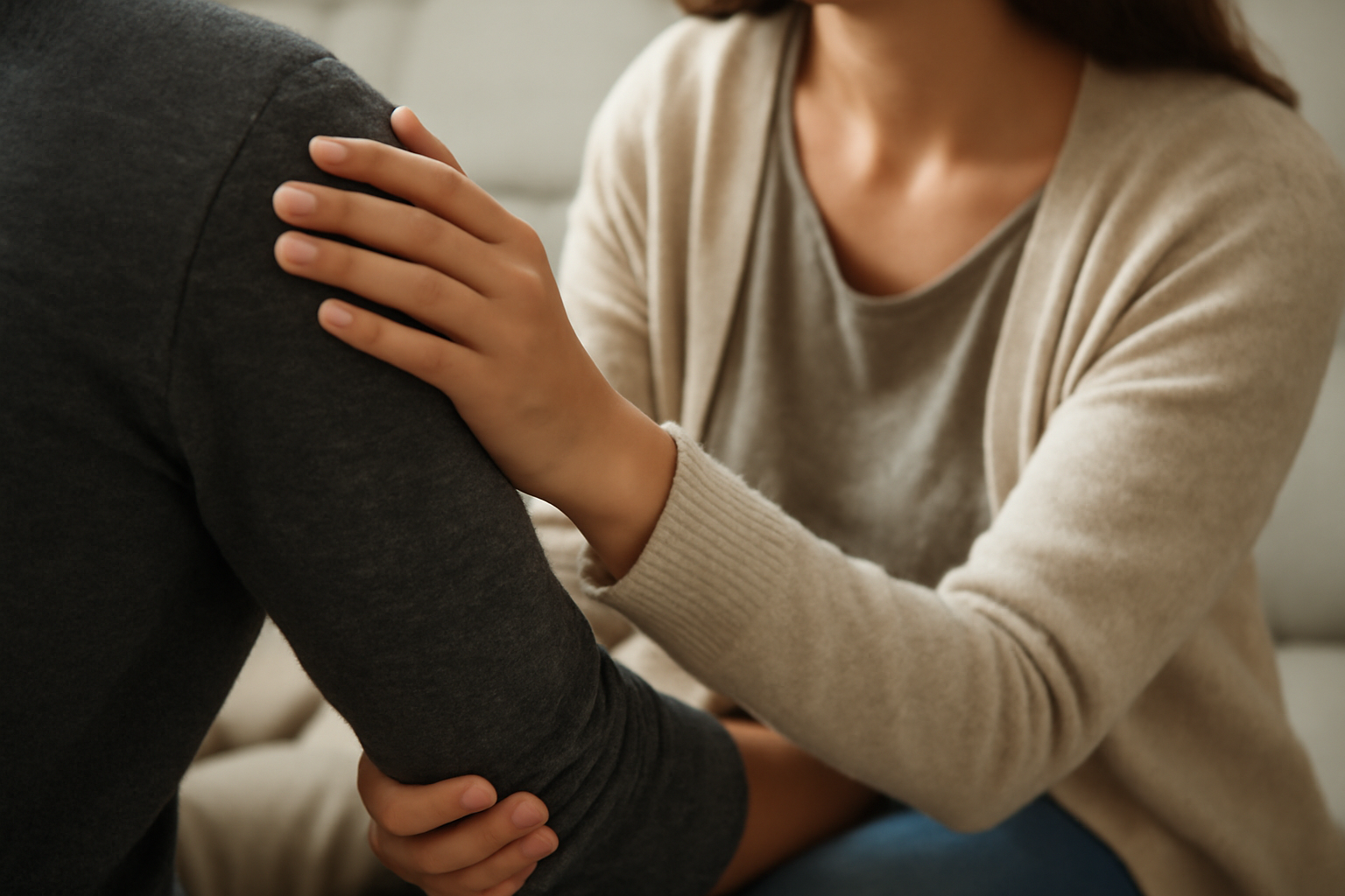 Hands offer gentle touch beside Touch Therapy for Mental Health A Guide to Credentials and Care